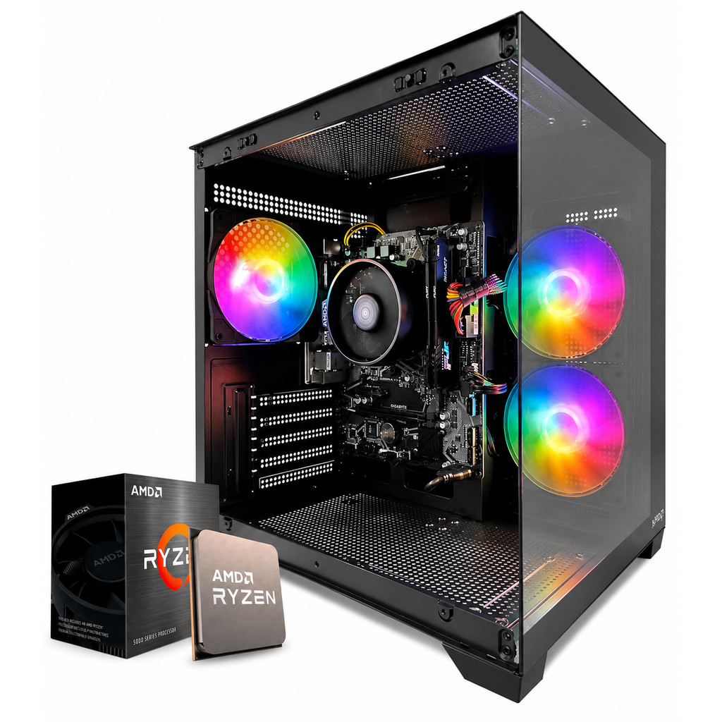 PC GAMER AMD RYZEN 5 8500G/B840M/16GB DDR5/NVME /RADEON 740M/GABINETE AQUARIO CO