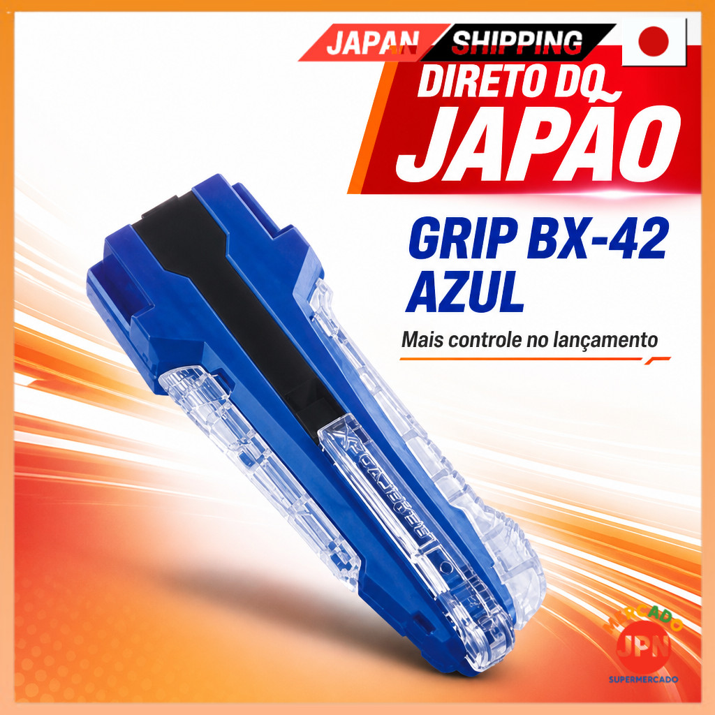 TAKARA TOMY BEYBLADE X BX-42 Borracha Custom Grip Blue Ver Direct from JAPAN