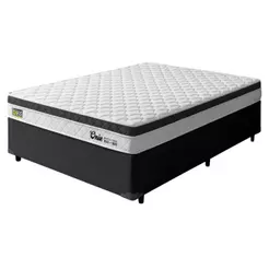 Cama Box Casal Espuma Ortopédica Onix D33 138x188x58cm Hellen - Suporta até 120 kg por pessoa