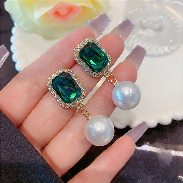 | 【cartelas de brincos feminino】 | kit brinco aço inoxidável ❊925 agulha de prata esmeralda pedra preciosa brincos femin