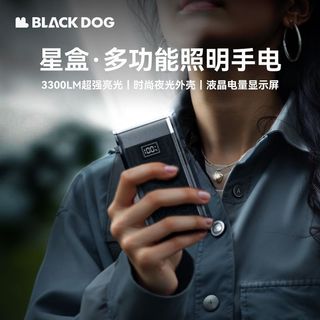 BLACKDOG cão preto luz forte lanterna recarregável Super brilhante ao ar livre pequena vida útil da bateria portátil gra