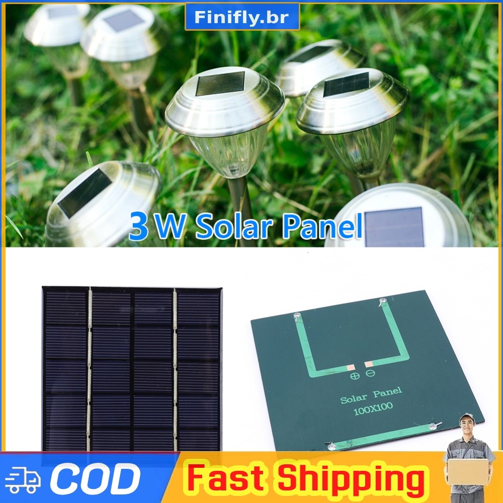 Painel Solar Portátil 3W 5V De Carregamento Carregador De Para Bateria De 3.7V 3-5V/Telefone