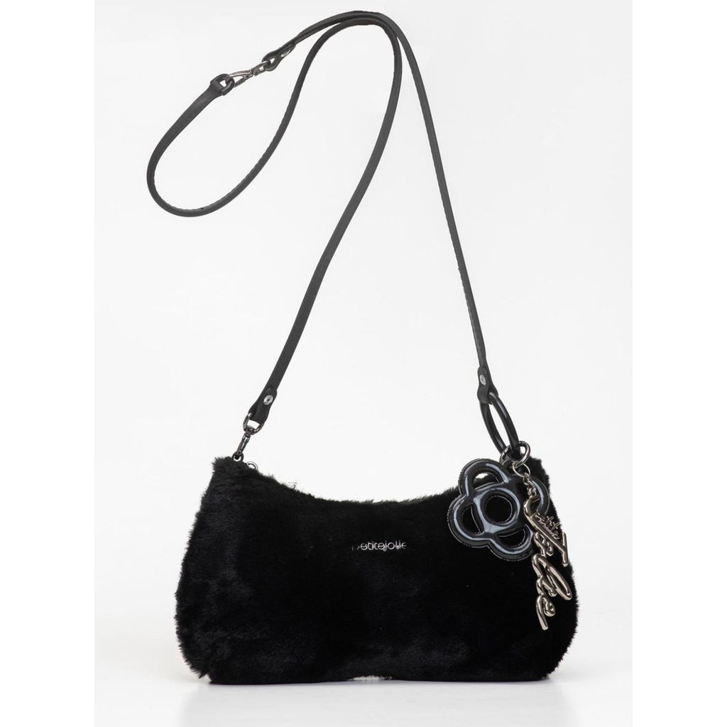 Bolsa Petite Jolie Icon Fur Bag Preto PJ11369