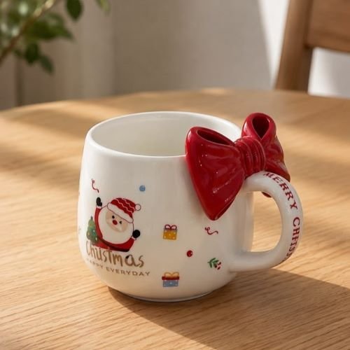 CANECA CHRISTMAS LAÇO VERMELHO