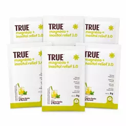 Kit 6 Sachês True Magnésio + Inositol Relief 3.0 Capim Limão e Hortelã 7 g