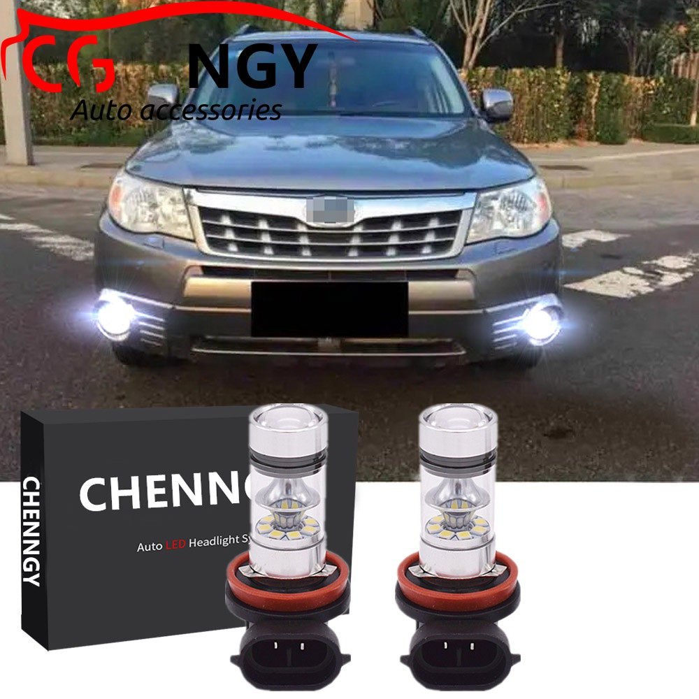 Para Subaru Forester 2001-2013-6000K Branco 9-32V Projetor LED Frente Nevoeiro Lâmpada Lâmpadas Kit BH (1 Par)