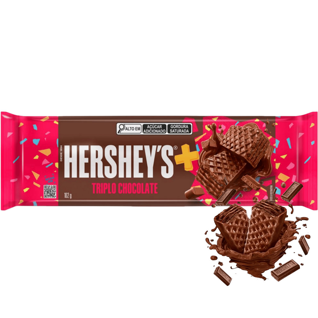 Hershey's Chocolate wafer mais triplo chocolate 102g