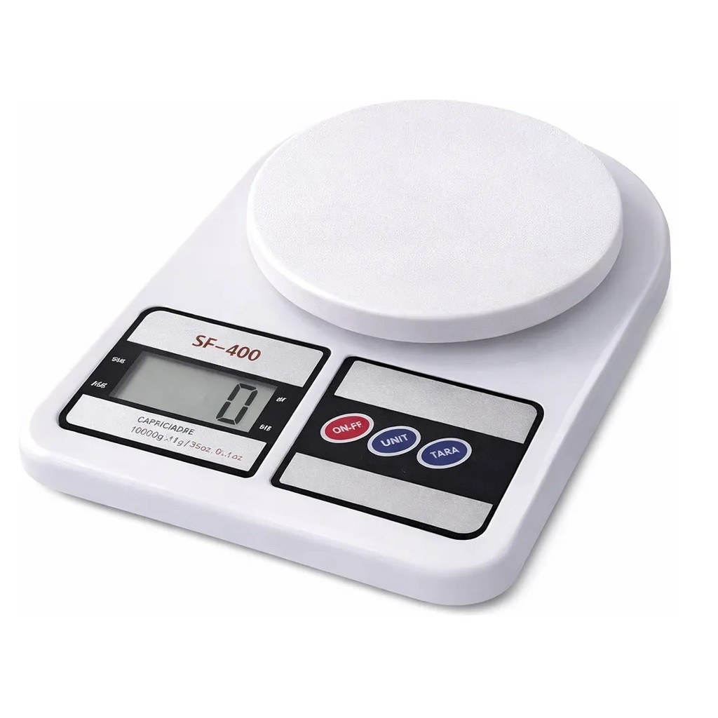 Balança Digital Precisão até 10kg Cozinha Cor Branco Tara