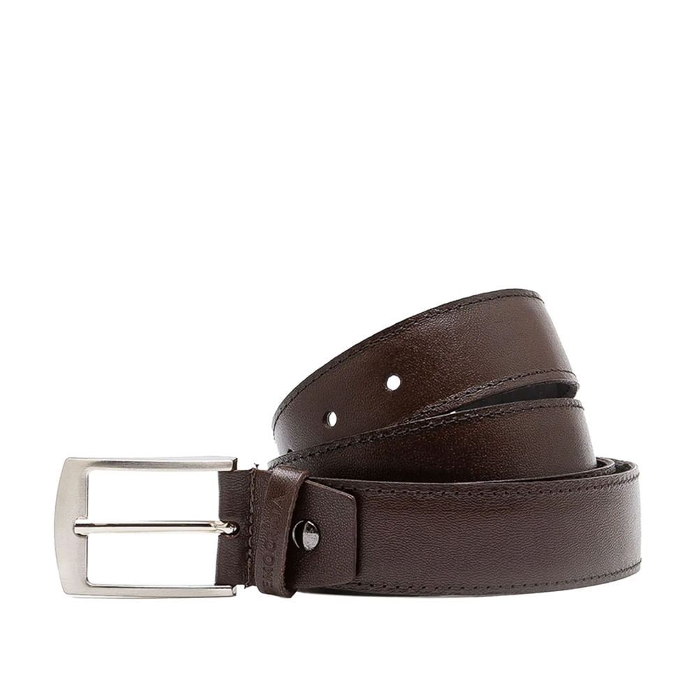 Cinto Masculino Democrata Couro 0539FIT-002 Marrom Escuro