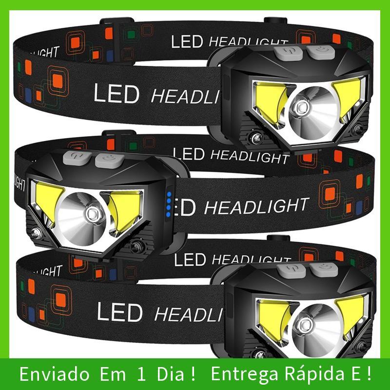 - joyce Lanterna De Farol Recarregável LED Ultraleve (3 Unidades) , Brilho De Lúmen , 6 Modos Para Aventuras Ao Ar Livre