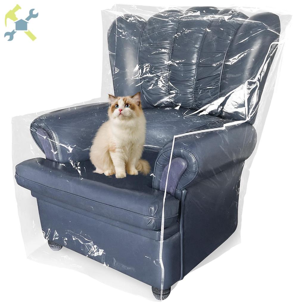 Capa De Sofá Para Animais De Estimação Poltrona De Plástico Reclinável Protetor Transparente Arranhões De Gatos Protetor