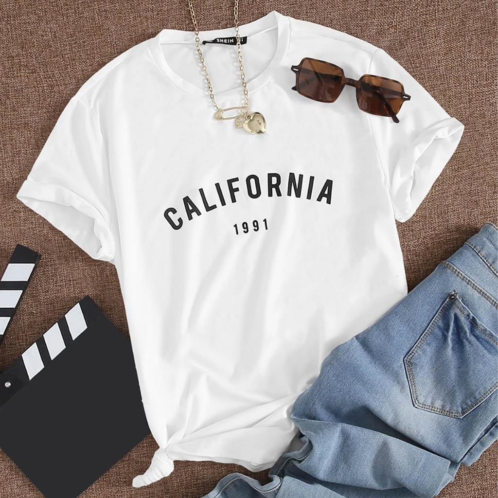 Camiseta Masculina Feminina Unissex Camisa Blusa T-shirt Feminina Estampada California Blusinha Casual Básica