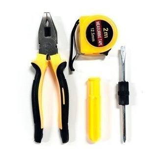 Kit Mini Jogo Ferramentas  Alicate Trena Chave Ponteira Dupla Basicas Dia Dia Pequenos Reparos