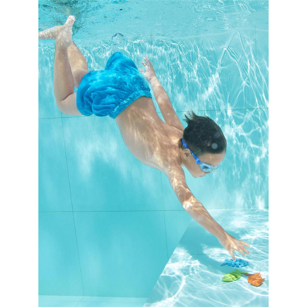 Crianças brinquedos de prática de mergulho mergulho ao redor da piscina equipamento de fechamento de ar plantas aquática