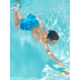 Crianças brinquedos de prática de mergulho mergulho ao redor da piscina equipamento de fechamento de ar plantas aquática