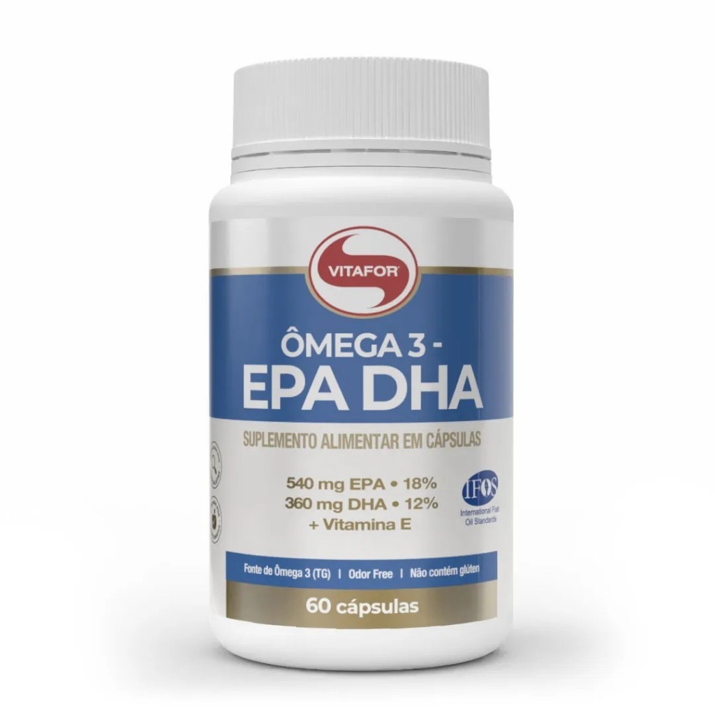 Ômega 3 Vitafor EPA 540mg DHA 360mg + Vitamina E 60 Cápsulas