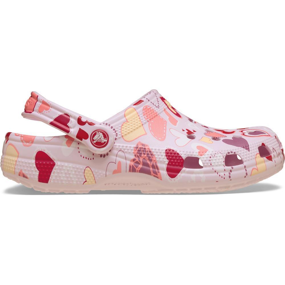 Sandália Crocs Classic Valentines Day Clog K Pink Milk/Hearts