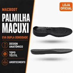 Palmilha Unissex Macboot Par Têxtil EVA Respirável Amortecimento Conforto Tênis Bota Caminhada