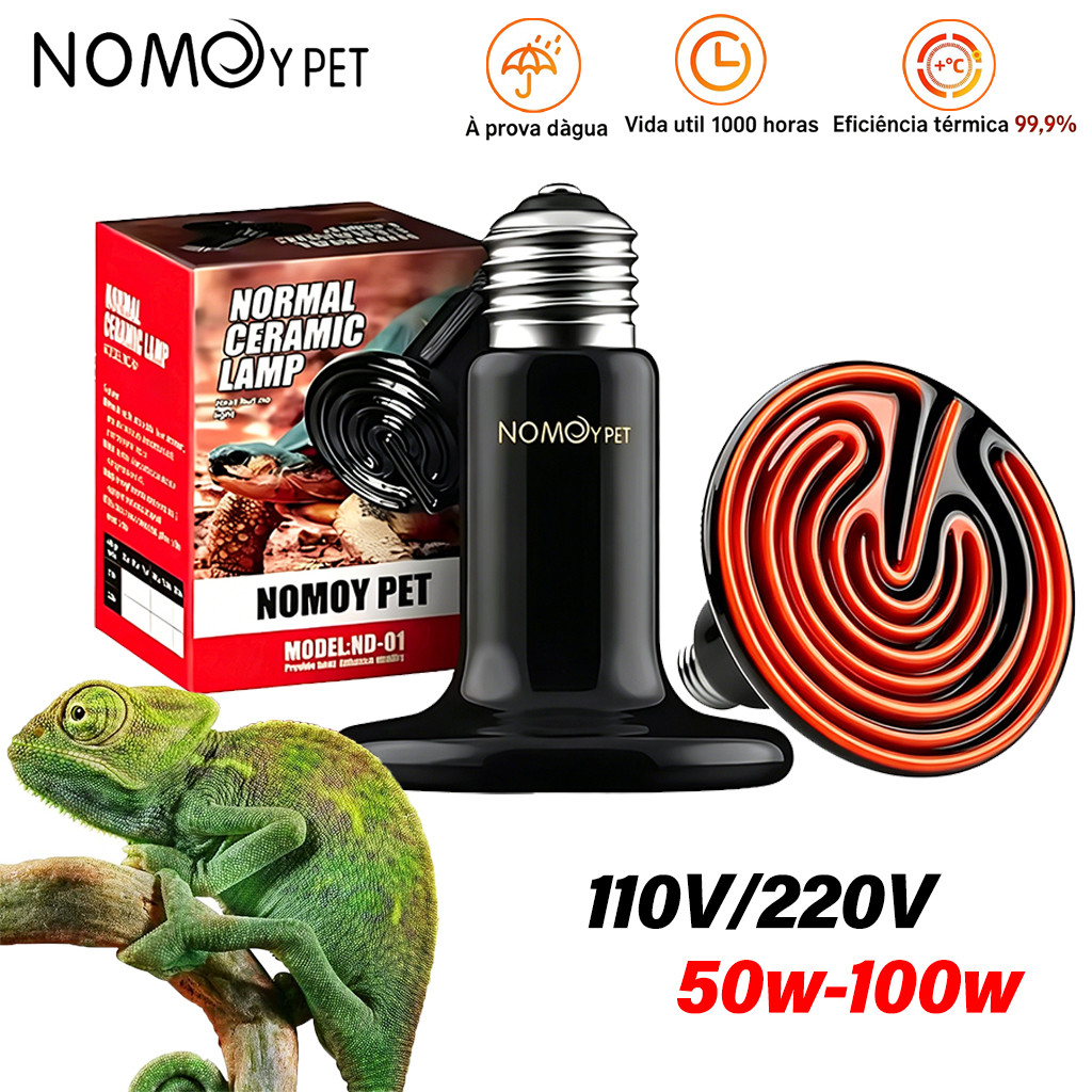 Lâmpada Cerâmica Aquecedor Repteis Aves Mamiferos Aquecimento 110v 220v