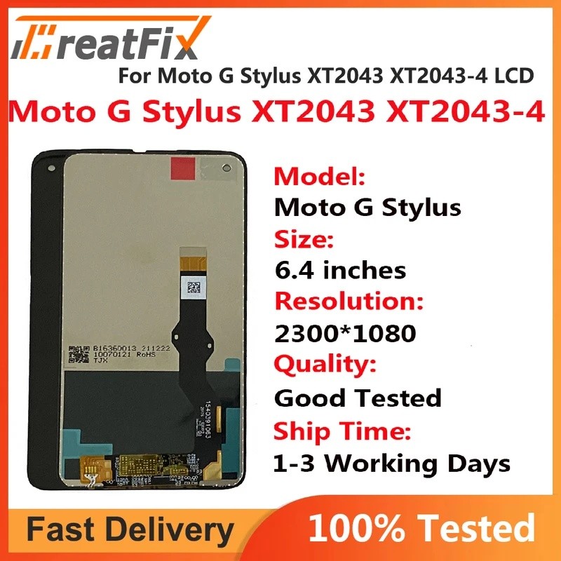 Para Motorola Moto G Stylus 2020 XT2043 XT2043-4 LCD Tela De Toque Digitador Ass