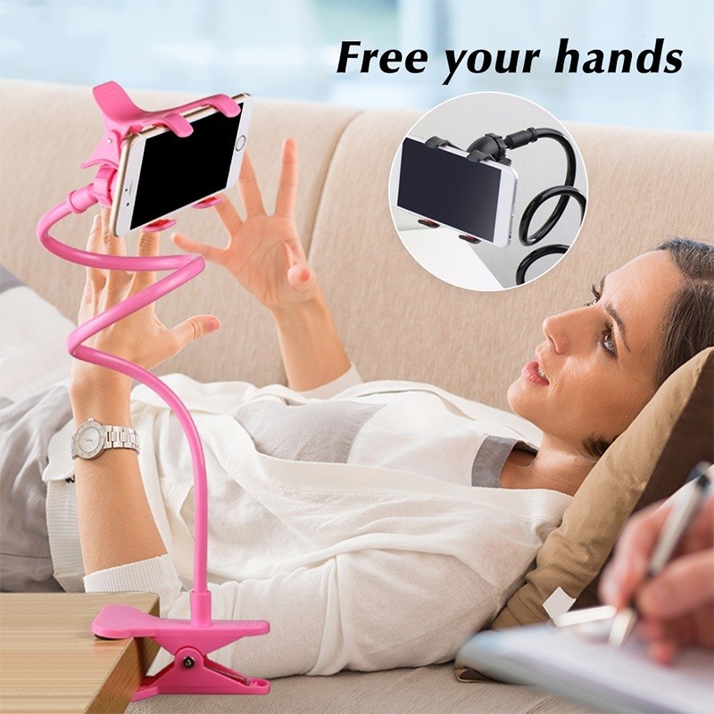 Suporte Para Celular De Mesa E Cama Articulado Giratório 360 Braço Flexível Garra De Preguiça Envio