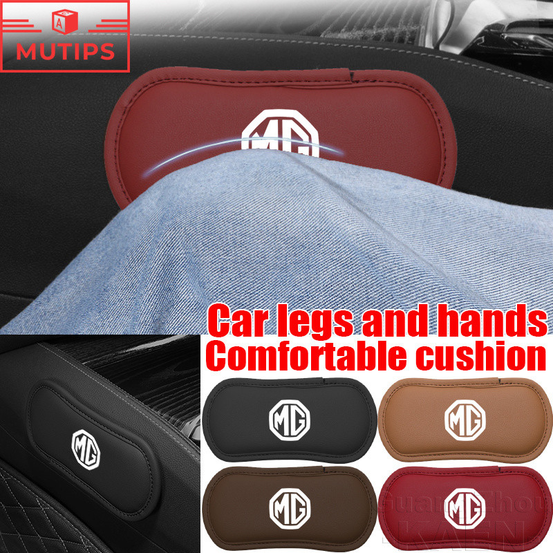 MG Couro Macio Almofada De Perna Do Carro Cotovelo Travesseiro Console Central Suporte Joelho Para 3 5 4 6 MG5 MG3 HS MG