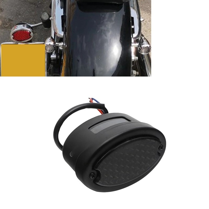 Motocicleta Retro LED 12V Luz Traseira De Freio Chopper Bobber Olho De Gato Lâmpada Para-Boom