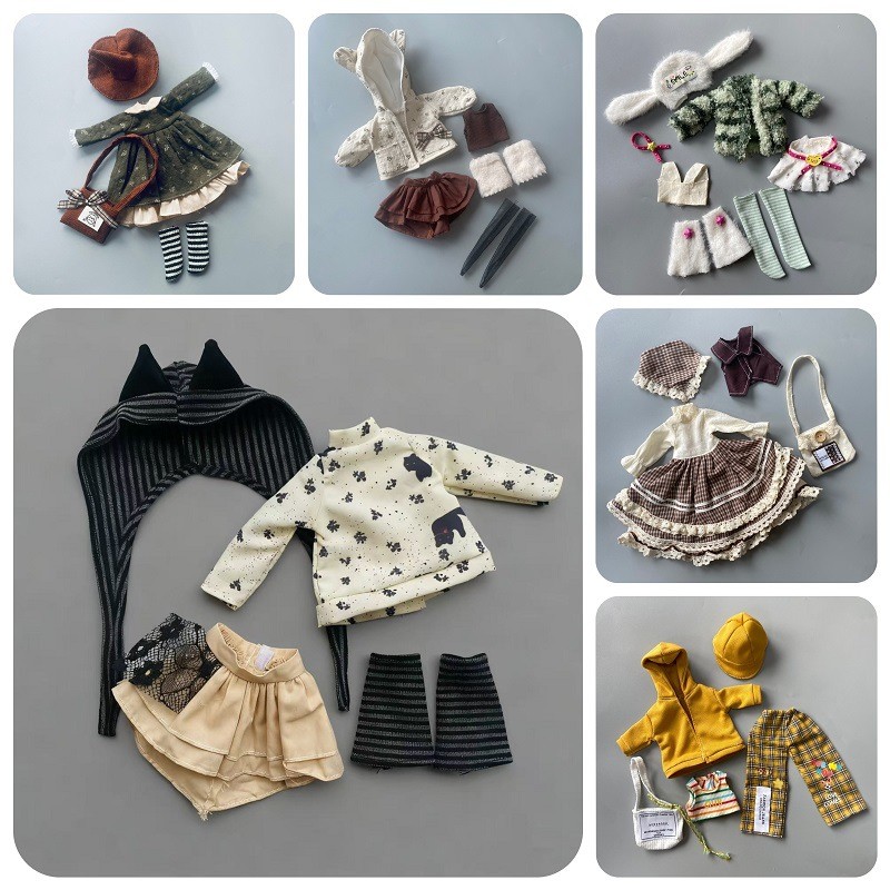 Novo 6 pontos bjd roupas de bebê Akagi corpo GL corpo vara fantasma mãe boneca 30cm roupas de bebê Lolita vestir-se