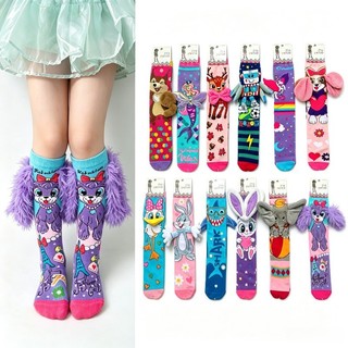 Kit Meias 3D Infantil Divertida Personagens Divertidos Anime Cano Alto Menino e Menina Para Crianças Festa Aleatorias