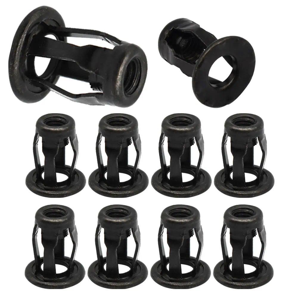 10 Pçs Braçadeira De Base De Parafuso De Metal Do Carro Para A3 A4L A6L A8 Q3 Q5 Q7 Porcas Tronco Frente Traseira Placa 