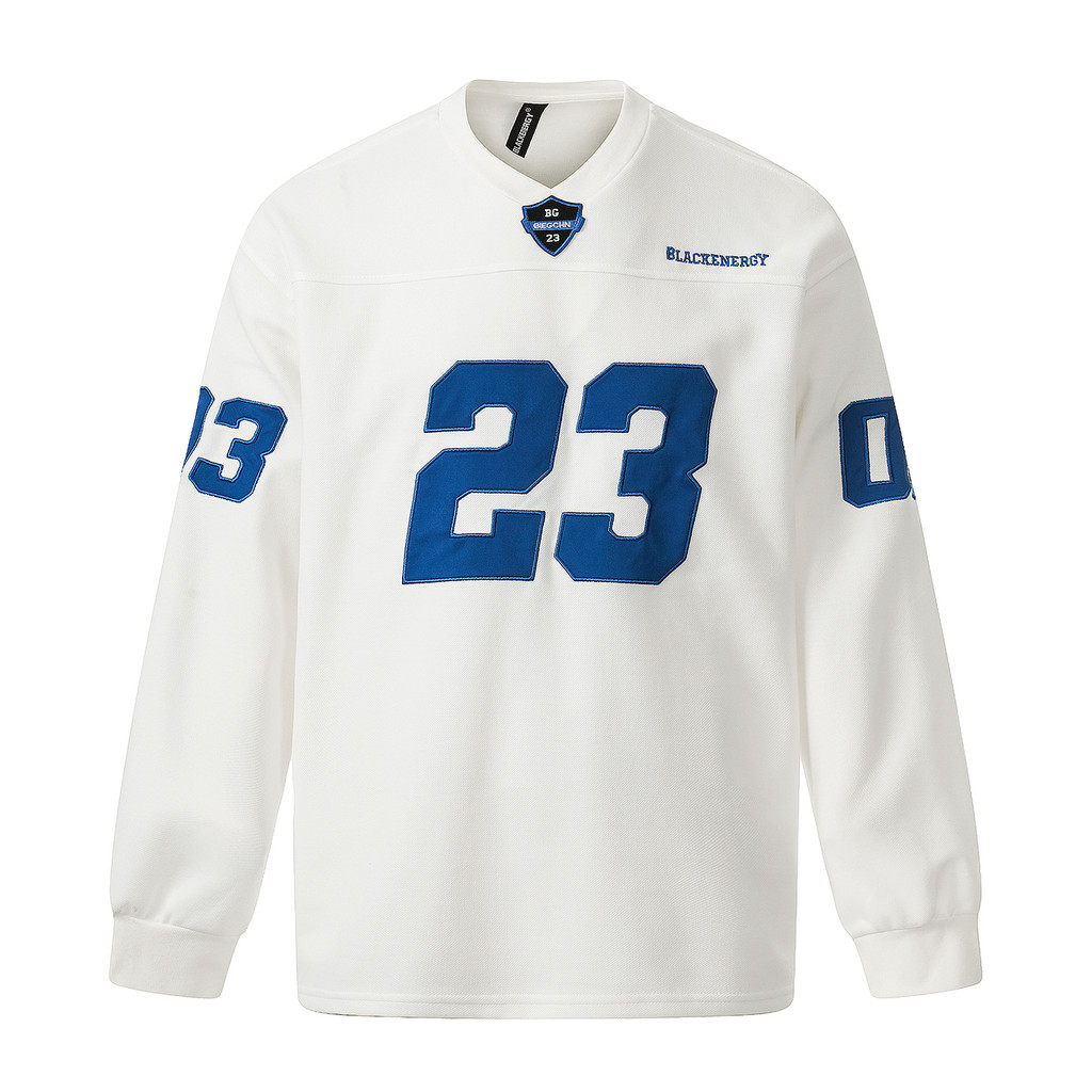 XMYS americano Street Wear impressão Digital estilo esportivo de manga comprida camiseta masculina feminina primavera ou