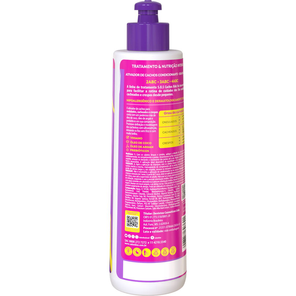 Ativador de Cachos SOS Cachos Kids Super Óleos 300ml · foto 2