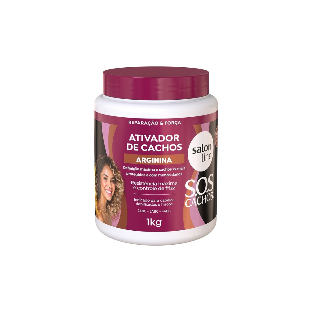 Ativador de Cachos SOS Cachos Arginina Reconstrução Salon Line 1kg