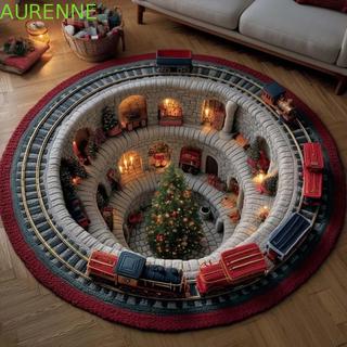 Tapete De Natal AURENNE , Ilusão 3D Impresso Plano 2D Antiderrapante Veludo Capacho