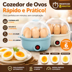 Máquina de Cozinha Ovo Modelo Novo - Capacidade de 6 Ovos Envio Imediato