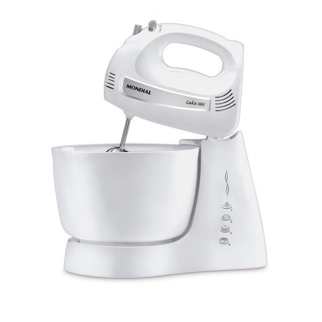 Batedeira 500 watts 4 velocidades branca Cake - B-50-W - Mondial