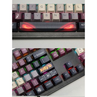 Naruto Nine-Tailed Fox PBT Keycap Fosco Resistente ao Suor Óleo Teclado Mecânico Keycap Único Un