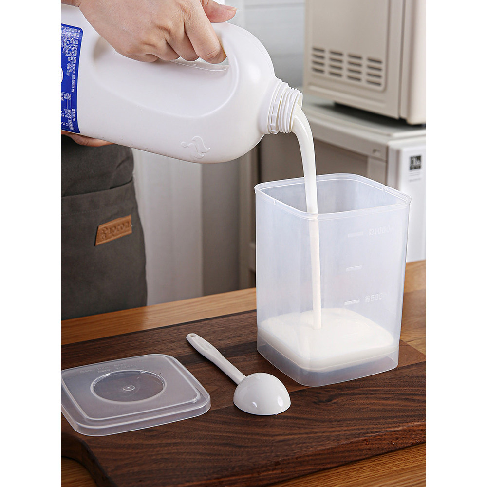 SANADA japão importado iogurte fresco-mantendo caixa geladeira caixa de armazenamento de alimentos com tampa colher reci