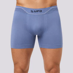 Cueca Lupo Boxer Microfibra Sem Costura Azul