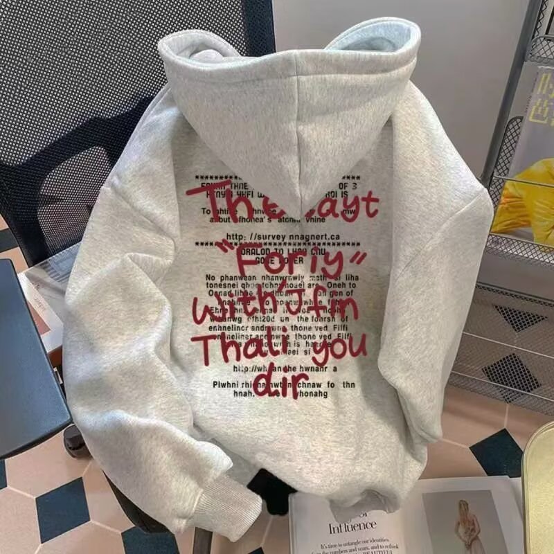 2025 novo estilo moletom masculino feminino com capuz outono inverno pesado Casual solto moda casal estilo esportes jaqu
