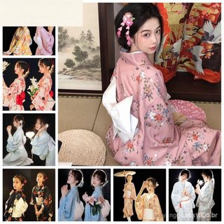 Quimono Japonês Tradicional MAOYE , Vestido Estampado Floral Estilo Sakura Girl , Uniforme Elegância Asiático Novo Desem