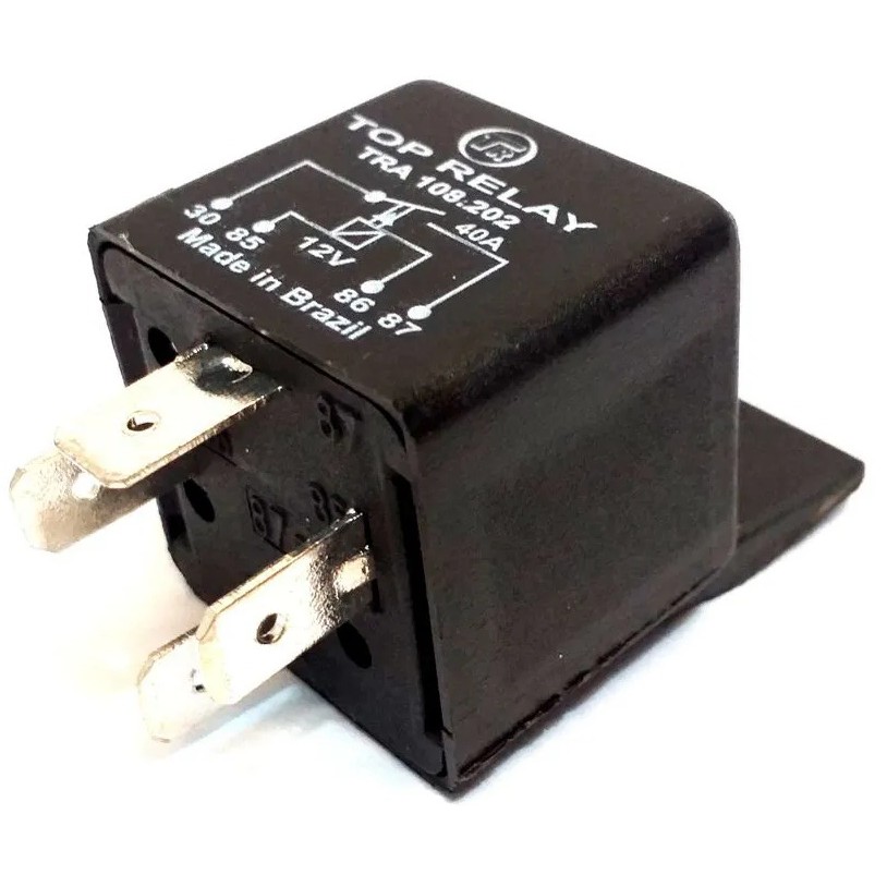 Rele Auxiliar Universal 40a 12v 4 Pinos Com Suporte · foto 2