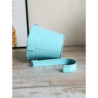 Balde de gancho para varanda Balde de ferro pequeno de Metal Balde suspenso colorido Vaso suspenso Balde de flores Balde