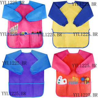 BLUEVELVET1 Avental De Pintura Infantil , Resistente À Sujeira Com 3 Bolsos Aventais DIY , Nylon