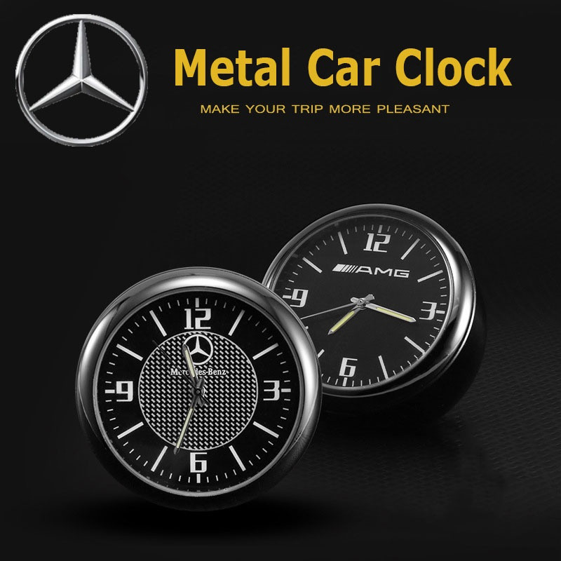 Relógio Digital para Carro Mercedes-Benz Eletrônico Luminoso Quartzo AMG GLE GLC GLS GLK GLA CLS CLA W211 W212 W210 W ji