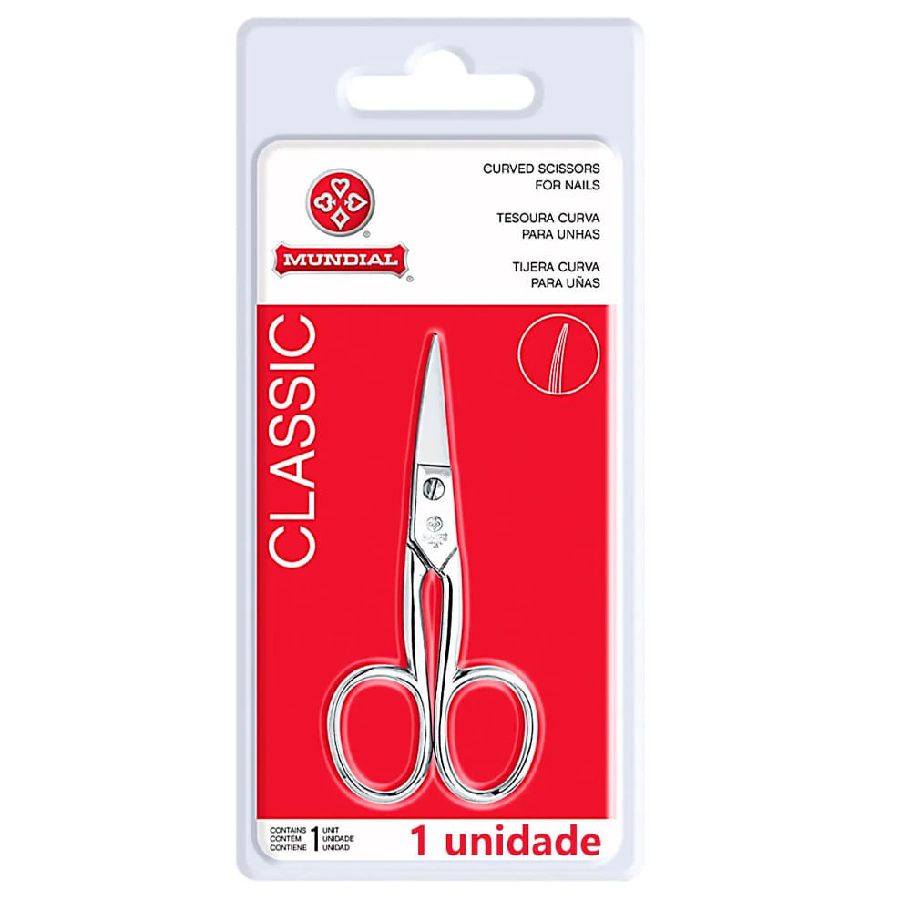 Tesoura Curva Para Unhas Mundial Classic BC-423