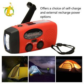 [Asiyy] Lanterna LED De Rádio Solar De Emergência Com Manivela À Prova D'água Portátil Para Sobrevivência