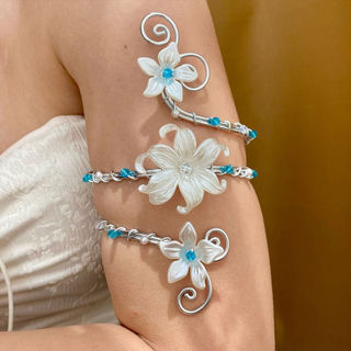 Pulseira de íris, pulseira vazada ajustável, pulseira de estilo exótico ideal para férias.