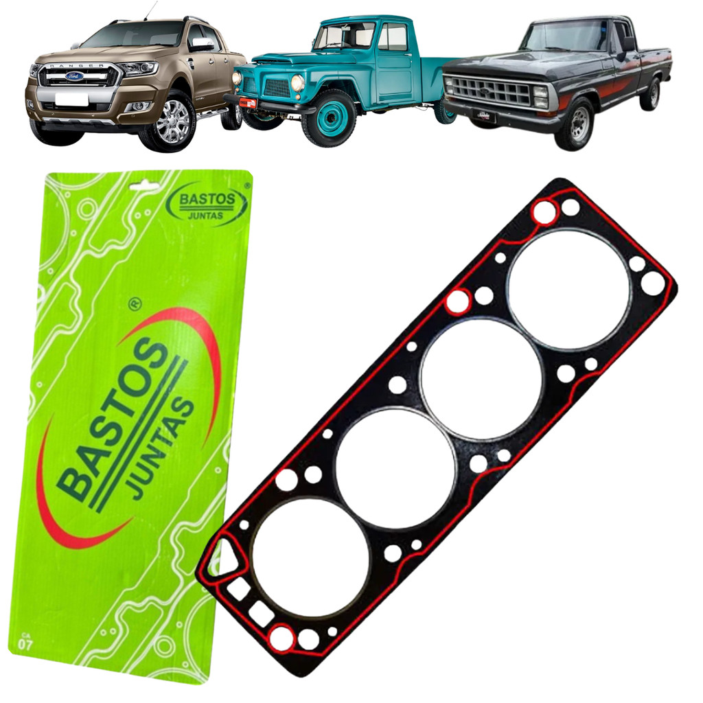 Imagem Junta Cab Metálica F100 F75 Ranger 2.3 2.5 3.9 8v 16v 76/20