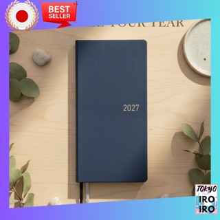Agenda Hobonichi Techo 2027 Weeks MEGA Colors Midnight Blue Versão Inglês Semanal Slim com 219 Páginas de Notas